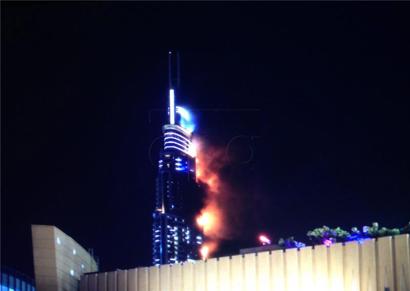 Uzrok novogodišnjeg požara u hotelu u Dubaiju kratki spoj