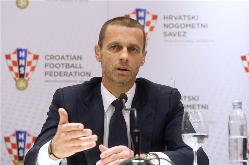 Plenković primio je danas u Banskim dvorima predsjednika Europske nogometne federacije Čeferina