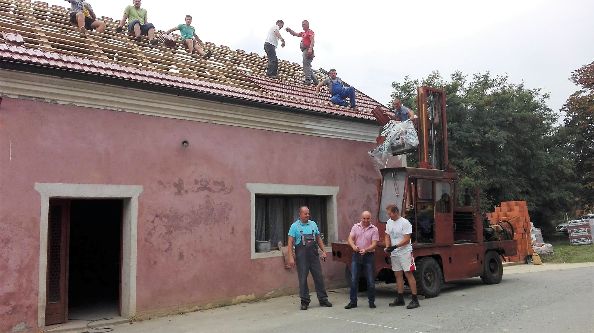 Radovi na krovištu tijekom rujna 2017. godine