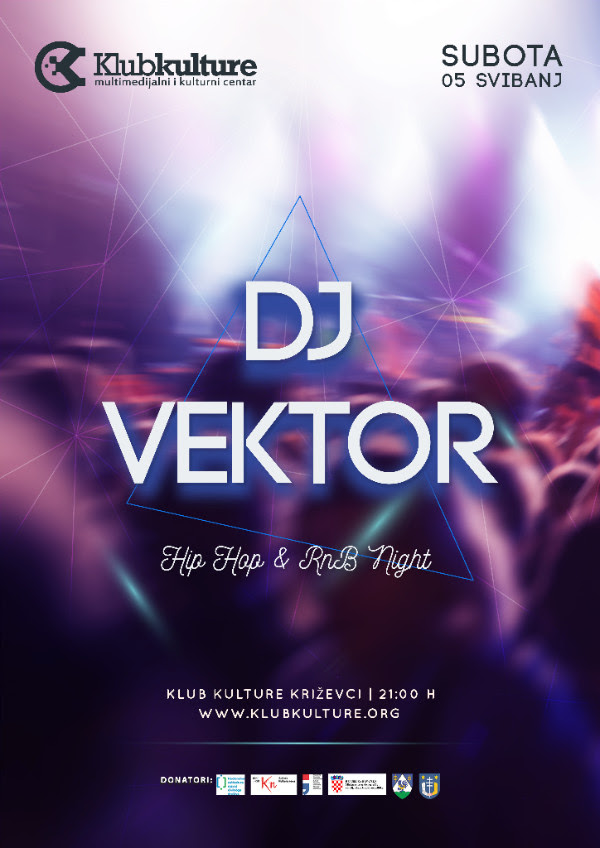 U subotu u Klubu kulture DJ Vektor – Hip Hop & RnB Night Party