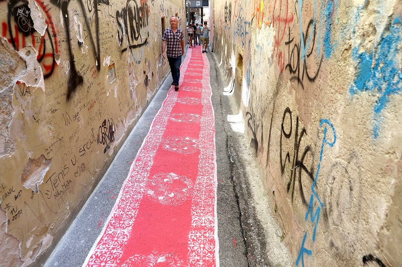 Zagreb: Na Zakmardijevim stubama konačno i jedan grafit koji podiže dojam