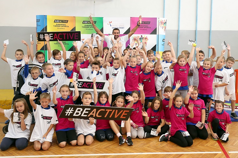 Zagreb: Marin Čilić družio se sa osnovnoškolcima u sklopu akcije BeActive
