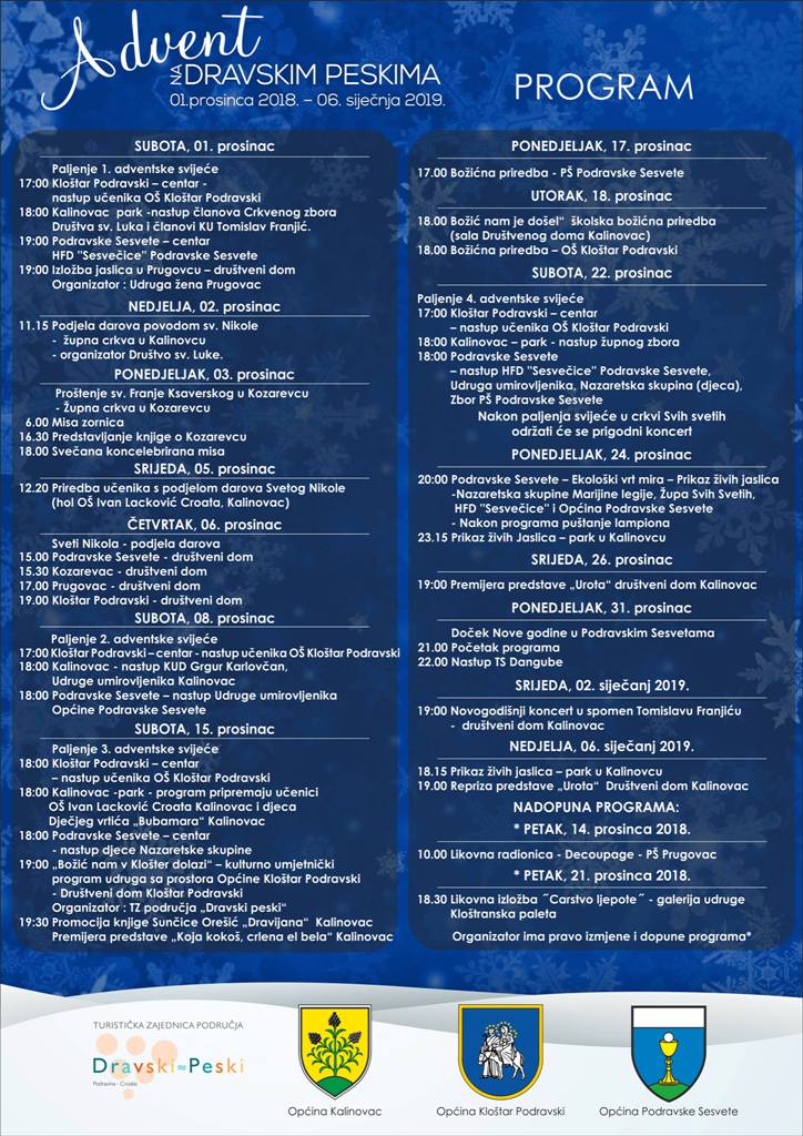 program dventa na dravskim peskima