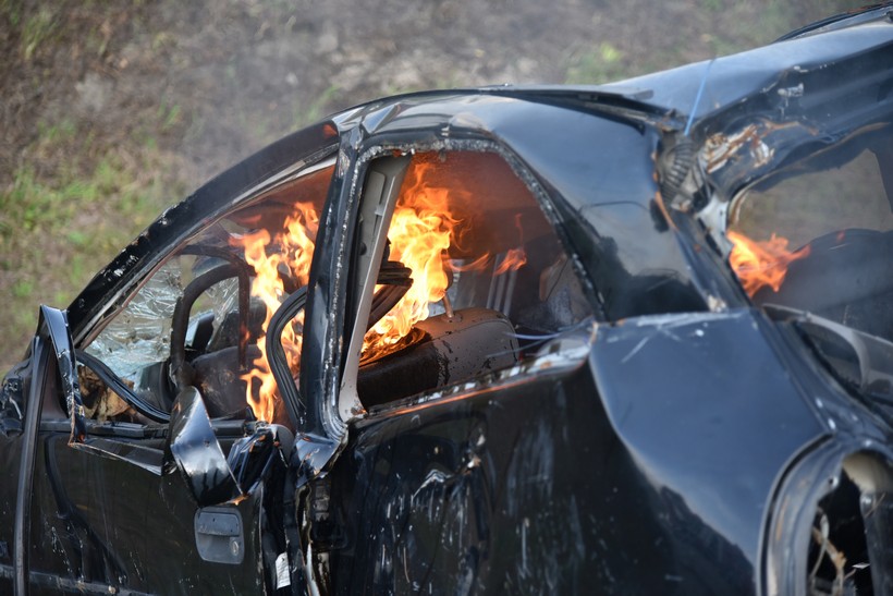 Vatrogasna viježba Podravina 2019, legrad, zapaljeni automobil ilustracija (22)