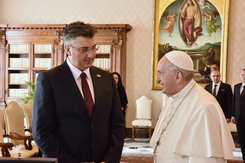 Premijer Plenković kod Pape Franje: ‘Ovaj susret važan je za Hrvatsku i prigoda za jačanje odnosa sa Svetom Stolicom’