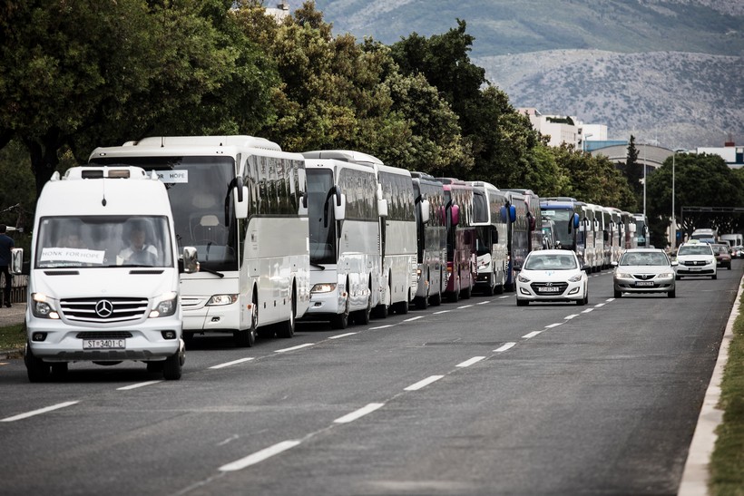 Split: Prijevoznici putnika sudjelovali u prosvjedu Honk For Hope
