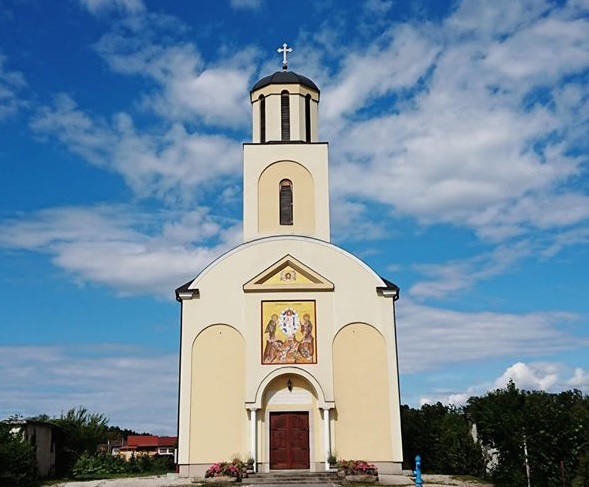 Oslikano pročelje grkokatoličke crkve u Jastrebarskom