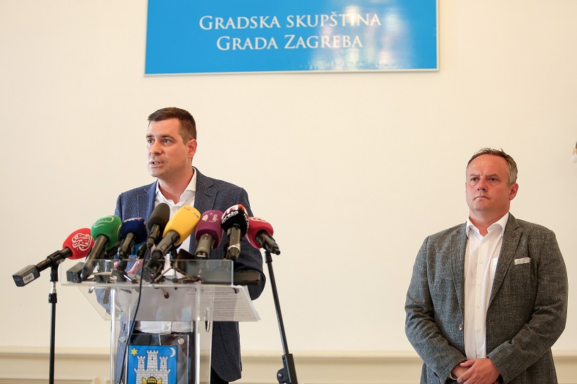 Zagreb: Zastupnici HDZ-a Herman i Ilijaš održali konferenciju za medije