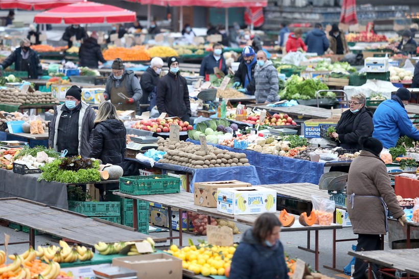 Zagreb: Zbog novih mjera Stožera tržnica Dolac radi u posebnom režimu