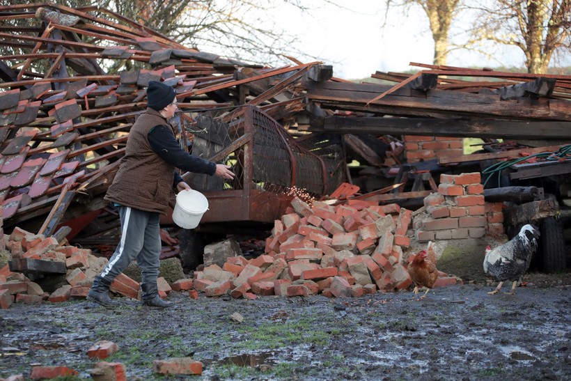 Posljedice potresa u selu Majska Poljana