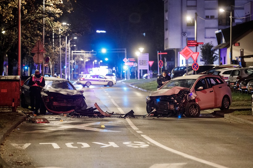 Zagreb: Policijski očevid prometne nesreće u naselju Špansko