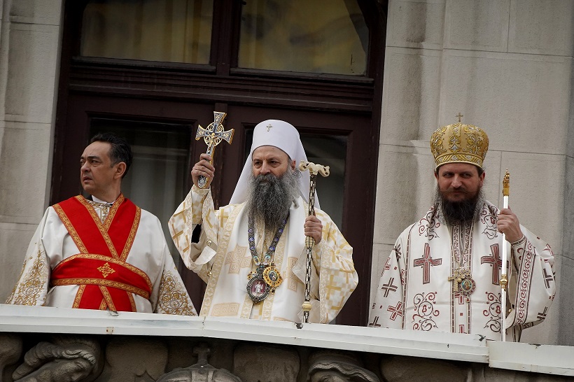 The liturgy at which the solemn act of enthronement of His Holiness Porfirije in the holiest throne of the Archbishop of Pec, Metropolitan of Belgrade and Karlovac and Patriarch of Serbia was performed was served in the Cathedral.Liturgija na kojoj je i