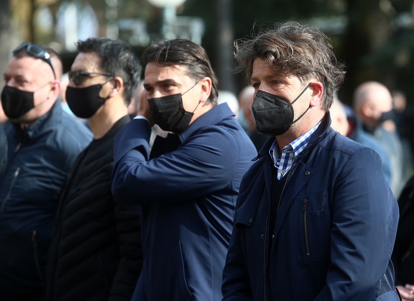 Sprovod velikana hrvatskog nogometa Zlatka Kranjčara na zagrebačkom groblju Mirogoj