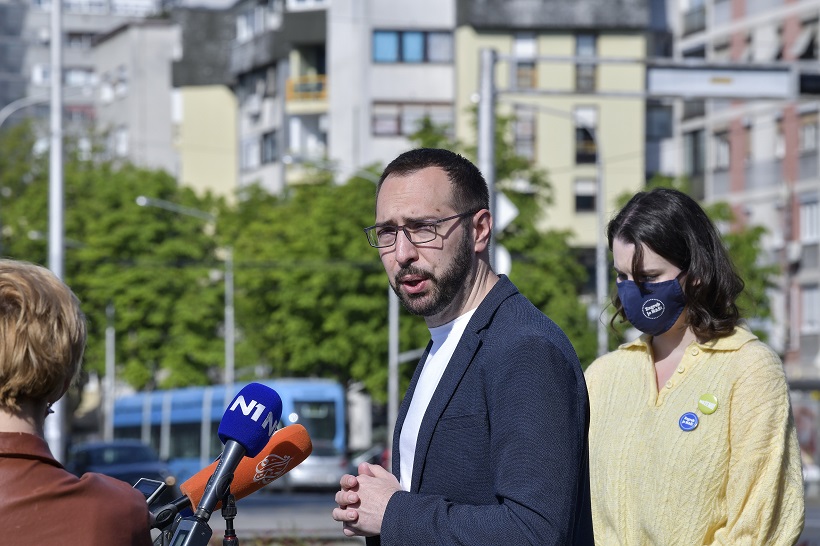Zagreb: Konferencija kandidata Tomislava Tomaševića