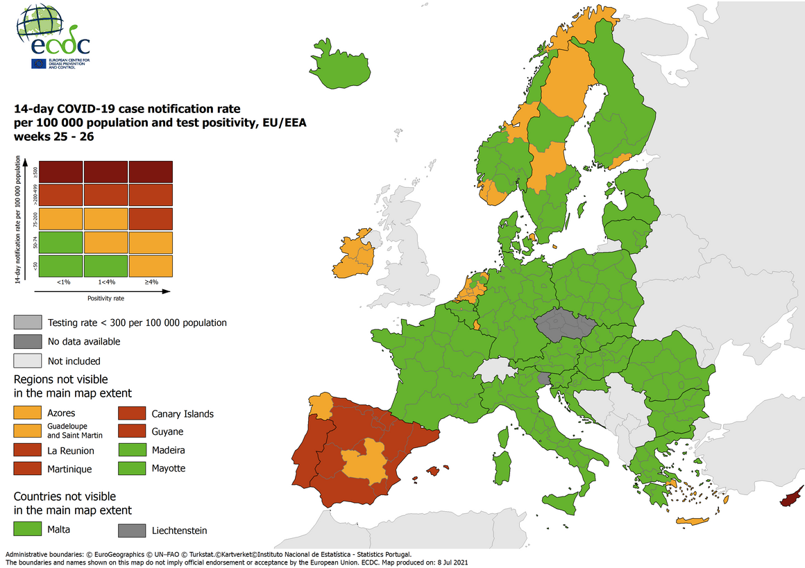 Hrvatska i dalje u zelenom na covid karti Europe. Hoće li to pomoći turističkoj sezoni?