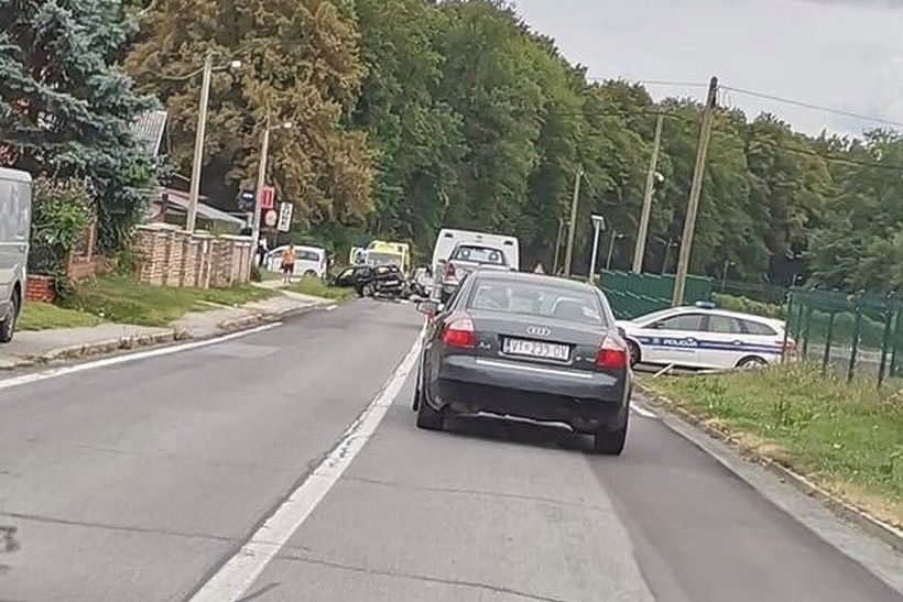 Prometna kod Bjelovara; policija na terenu