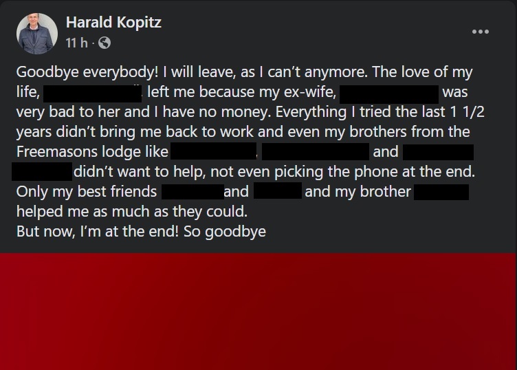 Harald Kopitz poruka