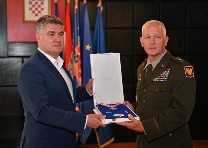 Predsjednik Milanović odlikovao američkog general- pukovnika Jensena