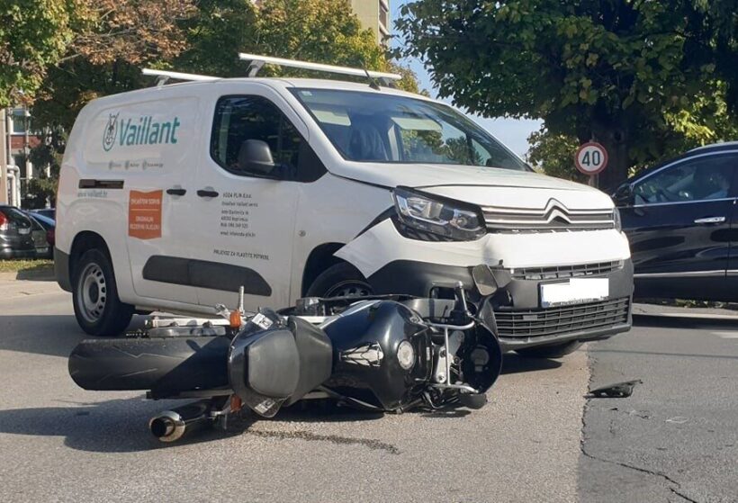 Policija utvrdila okolnosti sudara motocikla i teretnog vozila; 30-godišnji motociklist ozlijeđen