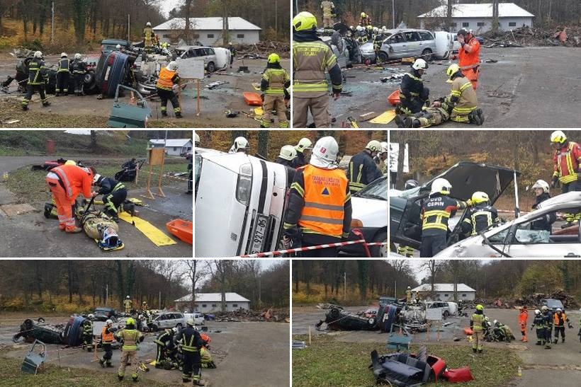 [FOTO] Stotinjak vatrogasaca iz 16 županija i Ljubljane sudjelovalo na radionici spašavanja u prometu