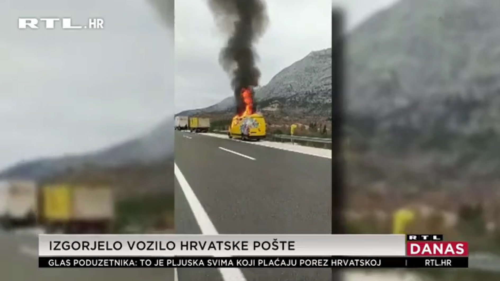 Zapalilo se vozilo Hrvatske pošte, sve pošiljke izgorjele