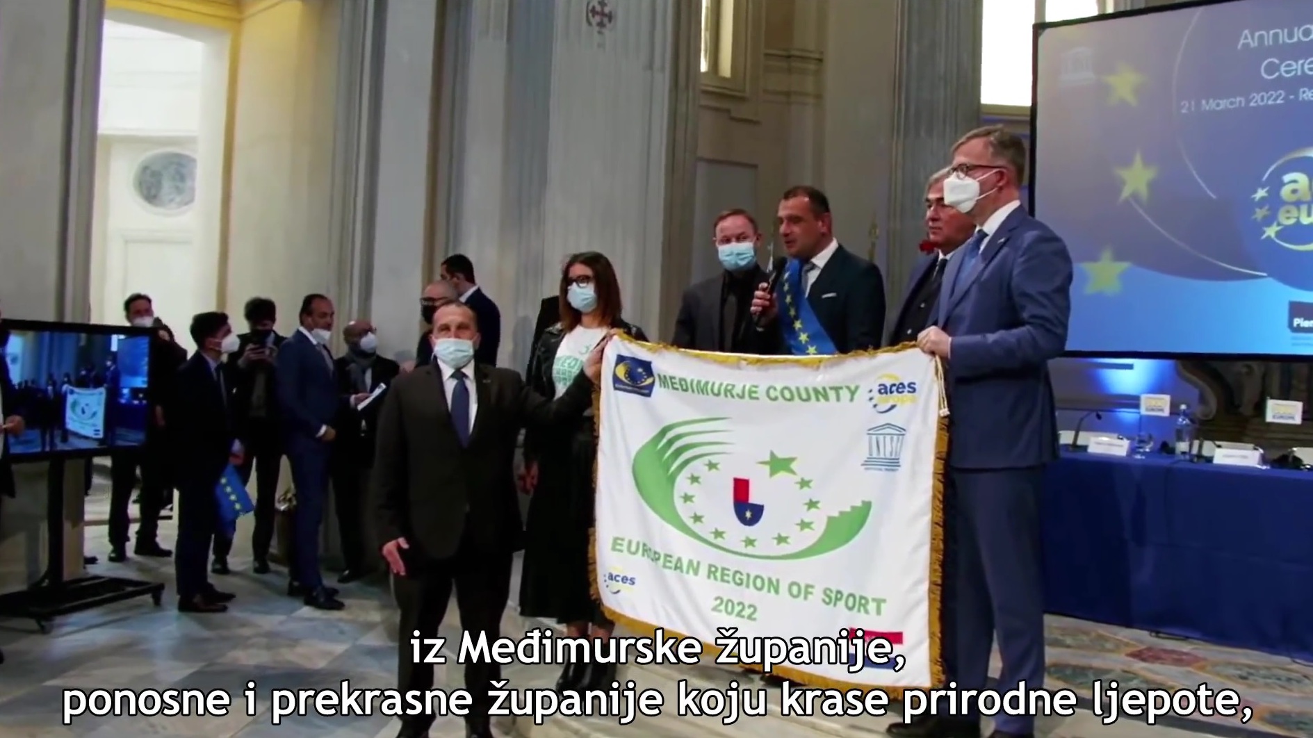 Županu Posavcu u Milanu uručena titula Europske regije sporta 2022.