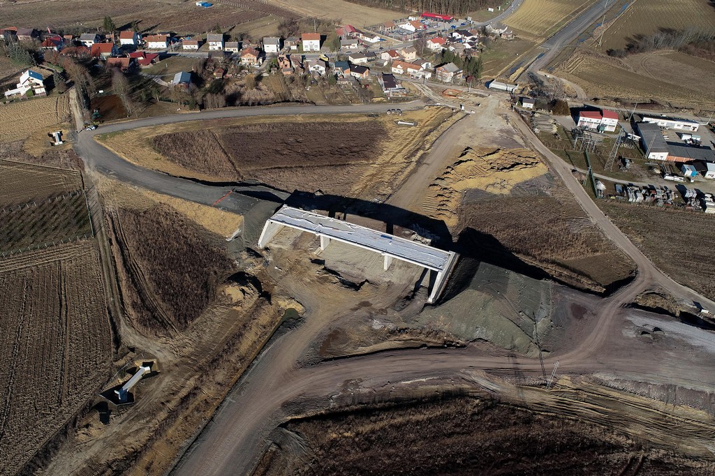 Nadvožnjak u Križevcima snimljen iz zraka