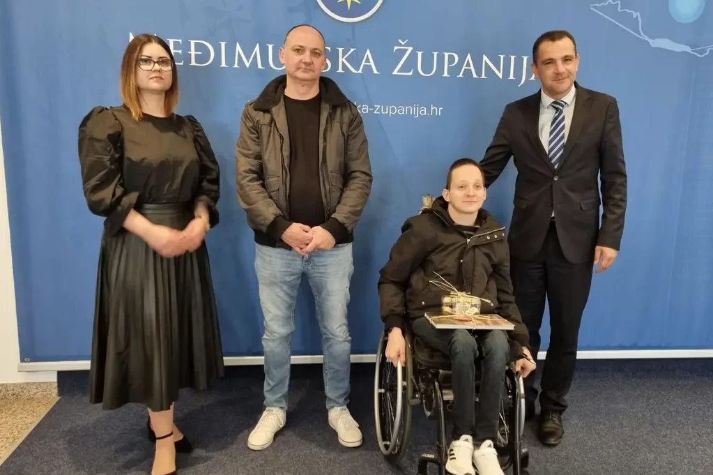 Prijem za trostrukog prvaka Hrvatske, župan Posavec uputio podršku Ninu Baši u lovu na nove medalje