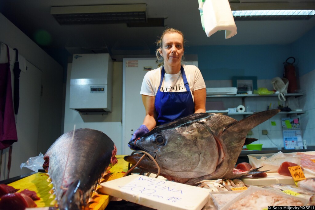 Pula: Pažnju kupaca na tržnici privukla tuna od 80 kilograma