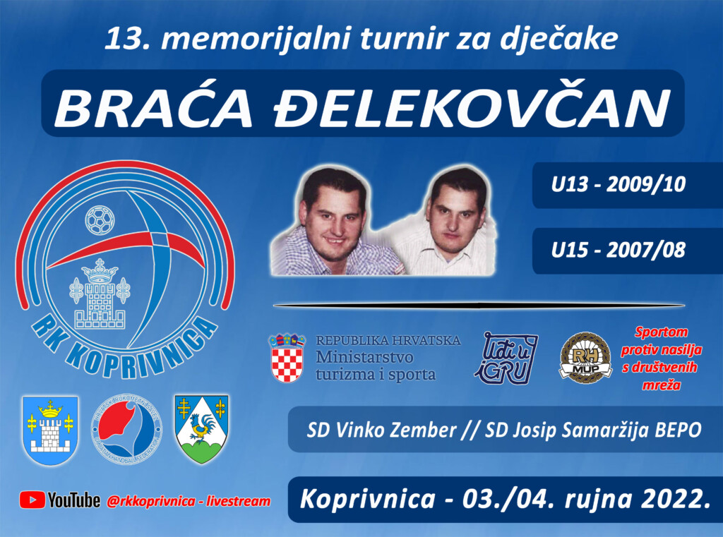 Ovog vikenda 13. Memorijalni turnir ‘Braća Đelekovčan’ u Koprivnici
