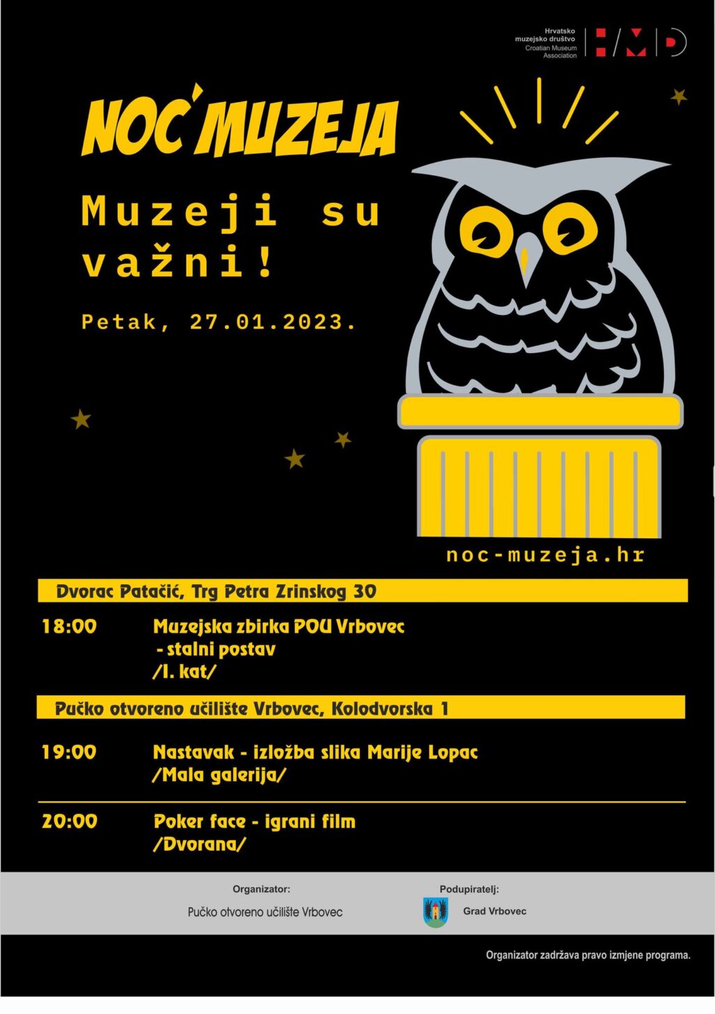 POU Vrbovec u petak priprema besplatne sadržaje povodom Noći muzeja