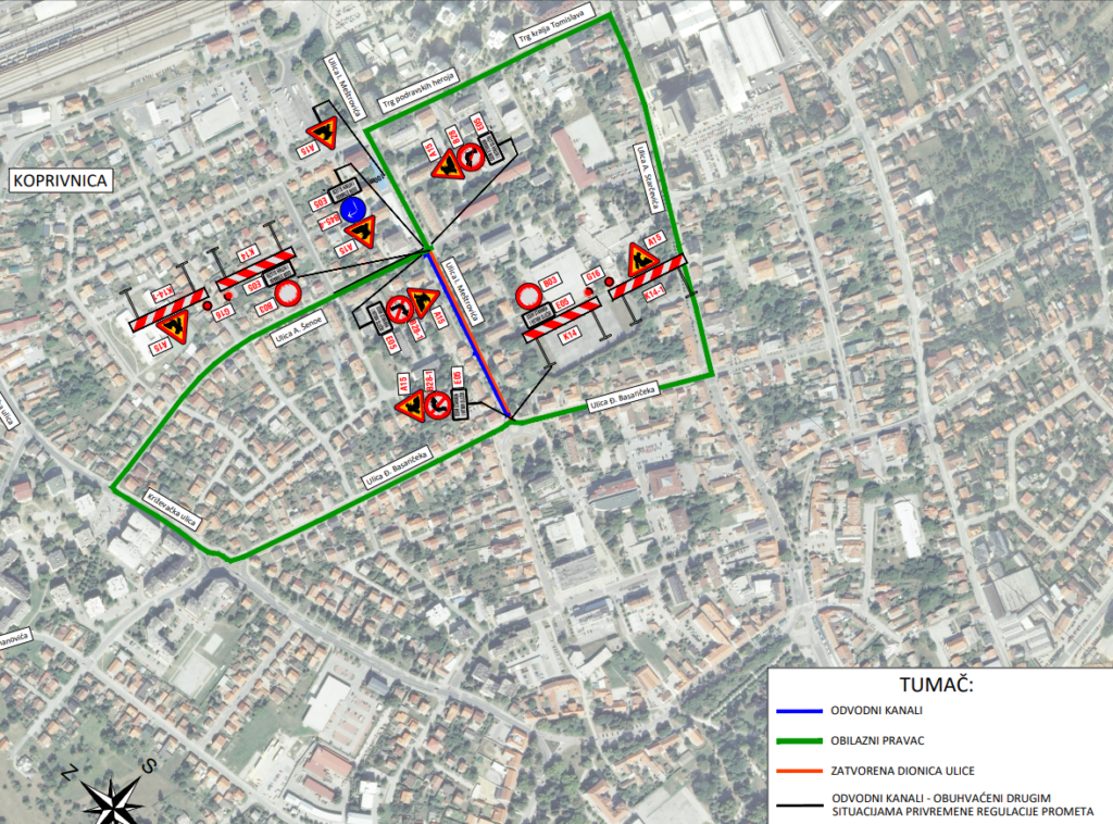 Obavijest o početku radova na području Koprivnice, neke ulice bit će zatvorene