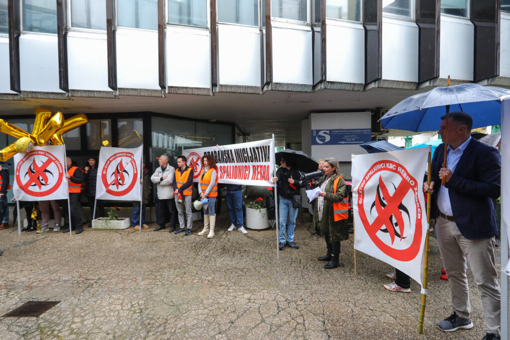 Zagreb: Prosvjed Građanske inicijative - Stop spalionici na Rebru uz podršku Zelene akcije