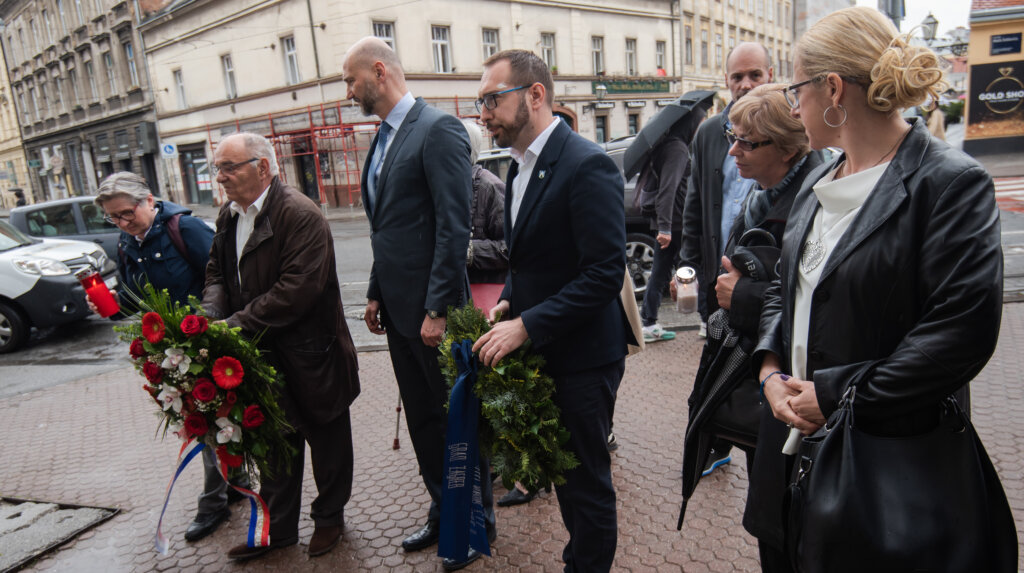 Polaganje vijenaca povodom obilježavanja 28. obljetnice raketiranja Zagreba
