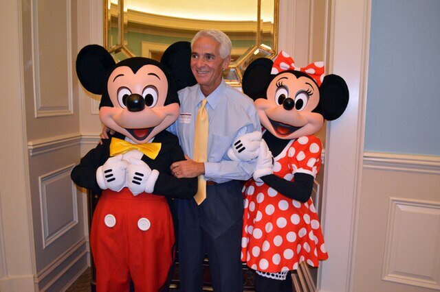 Charlie Crist With Mickey And Minnie Mouse