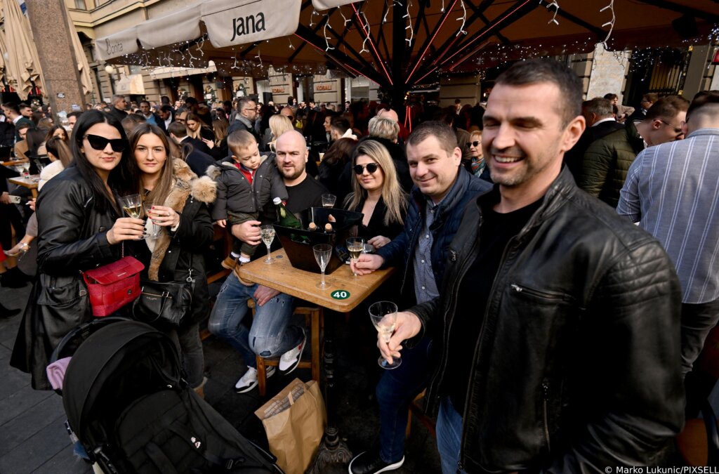 Vesela atmosfera u centru Zagreba