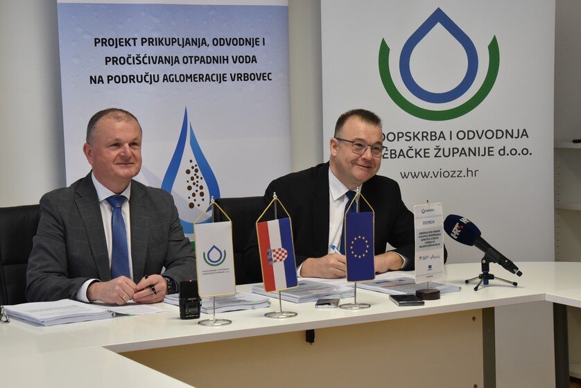 [FOTO] Potpisani ugovori vrijedni 11,1 milijuna eura za izgradnju uređaja za pročišćavanje otpadnih voda u Vrbovcu