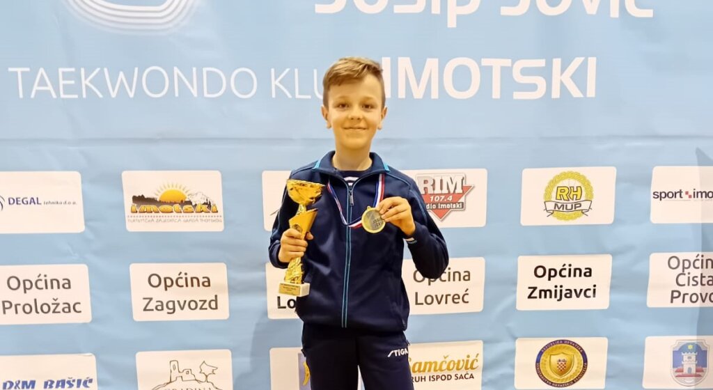 TAEKWONDO Rene Jandroković proglašen najboljim mlađim kadetom turnira u Imotskom