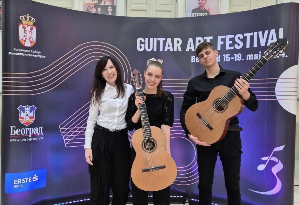 Sjajni gitaristi Glazbene škole Alberta Štrige Križevci na Festivalu u Beogradu
