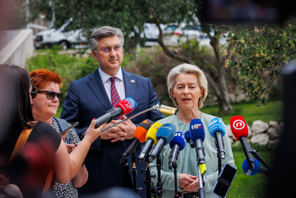 Split: Andrej Plenković I Ursula Von Der Leyen Održali Su Konferenciju Za Medije