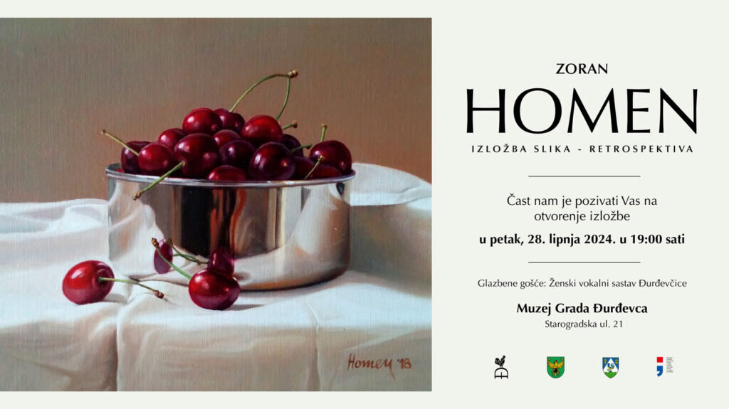 U petak otvorenje velike samostalne izložbe Zorana Homena u Đurđevcu