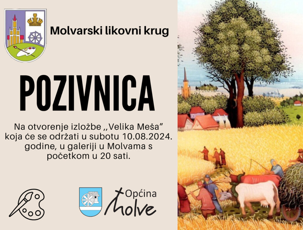 Molvarski likovni krug poziva na otvorenje izložbe “Velika Meša”