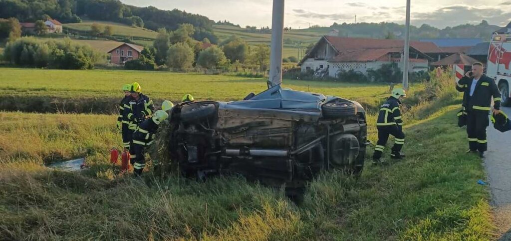 Teška prometna kod Svetog Ivana Zeline, 27-godišnjak sletio s ceste i udario u rasvjetni stup
