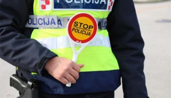 Policija Stop Ilustracija