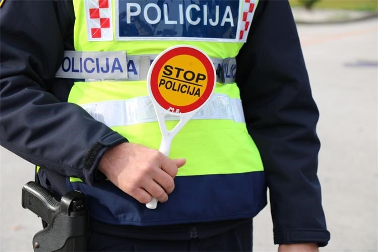 Policija Stop Ilustracija