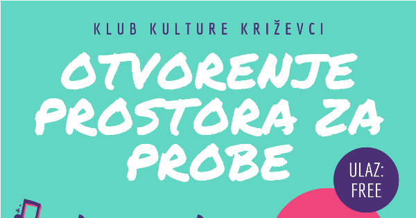 Udruga K.V.A.R.K. poziva mlade na otvorenje prostora za probe u sklopu Kluba kulture