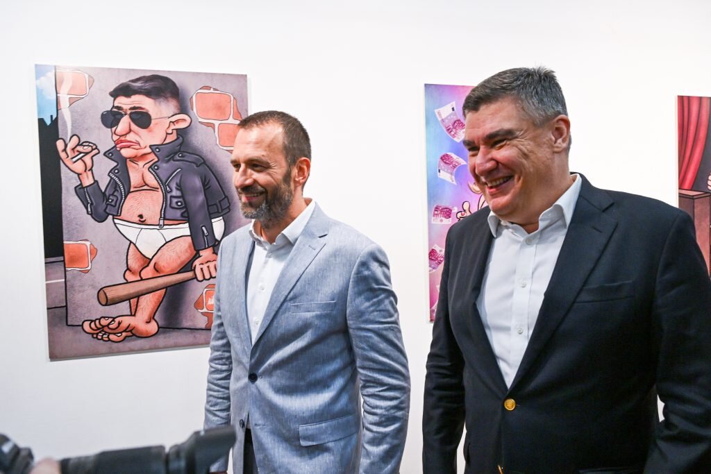 Milanović obišao izložbu karikatura “Mi Hrvati” Nika Titanika