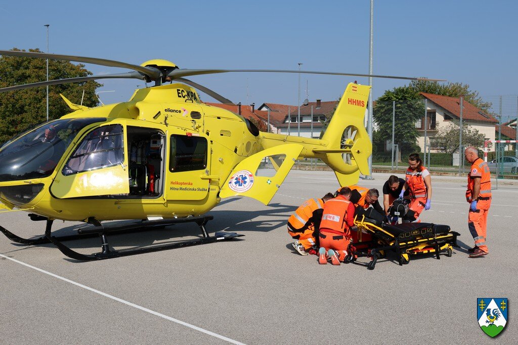 [FOTO] Prva intervencija helikopterske hitne medicinske službe na području Koprivničko-križevačke županije