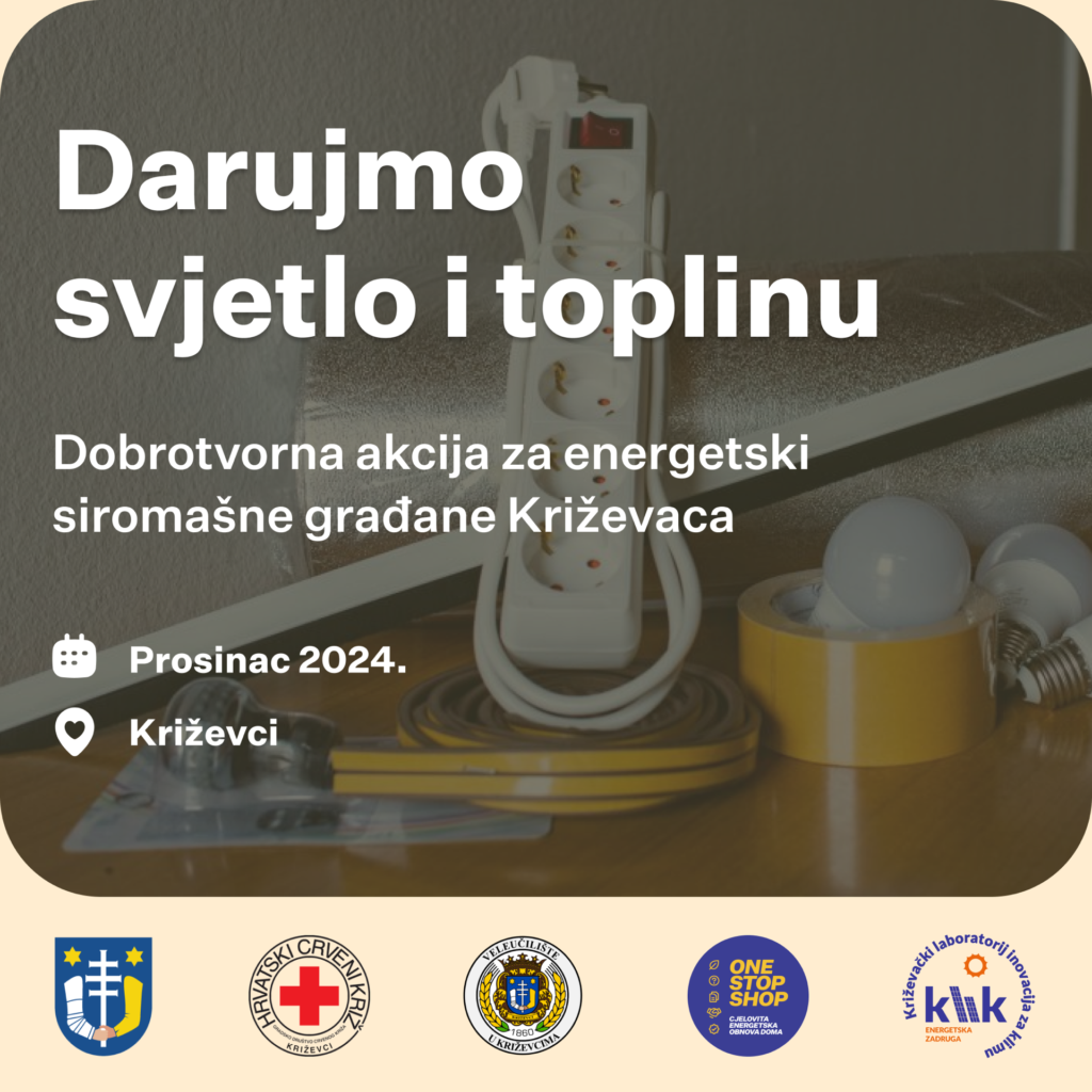 Humanitarna akcija za sugrađane u borbi protiv energetskog siromaštva udruge KLIK i Crvenog križa Križevci