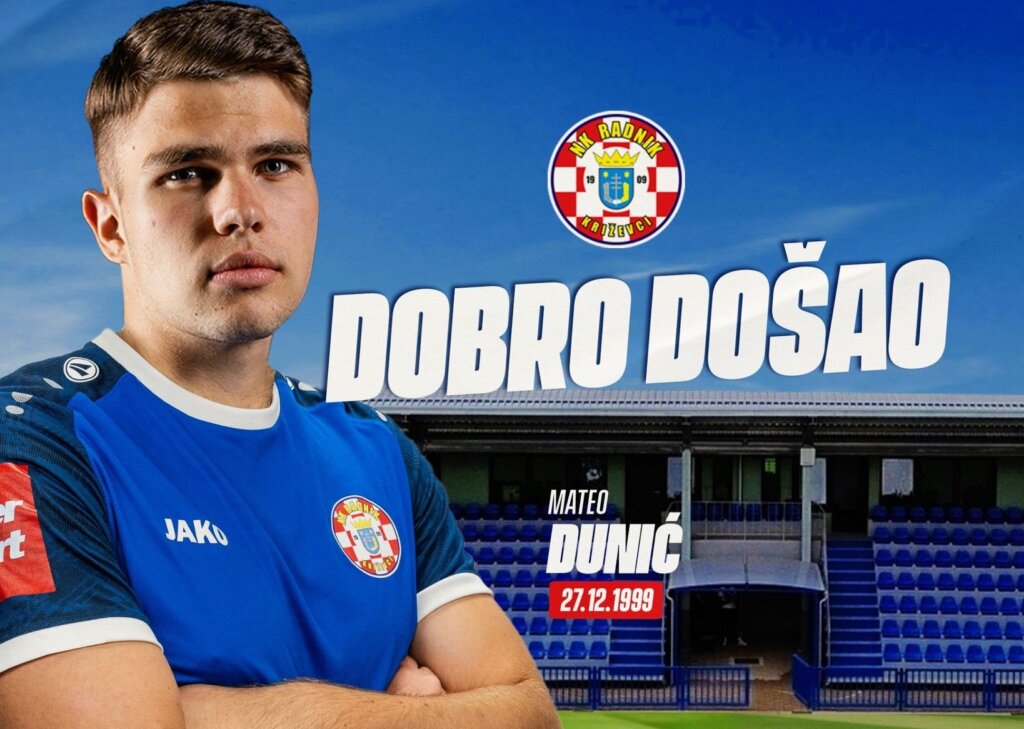 Mateo Dunić ponovno u dresu Nogometnog kluba Radnik Križevci